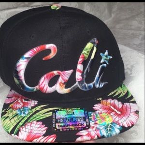 Headlines FlatBrim Cali Snap-Back Black& Hawaiian